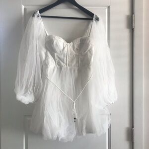 Selfie Leslie Fairytale Dream Sheer Sleeve Mini Dress